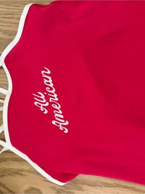 all in motion Pink Tank with White Trim and Logo
